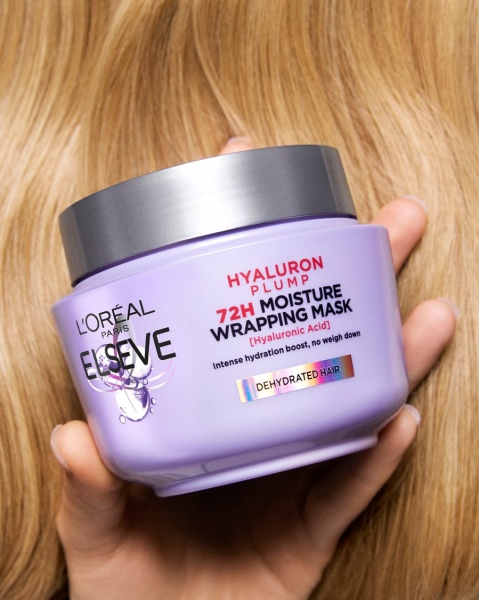 Маска Elseve Hyaluron Plump для волос, нуждающихся в увлажнении и объеме 300 мл