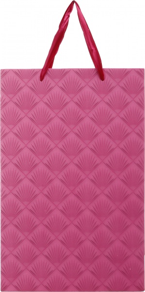 Пакет подарочный LL-1 D-1144 розовый узор ромбики с лаком