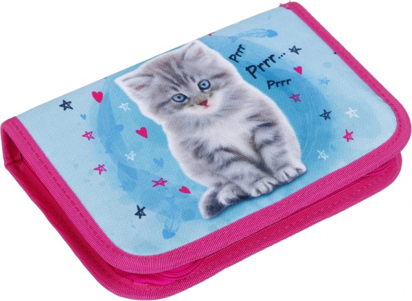 Пенал школьный Жизнь с котиком 52602736 Lider розовый