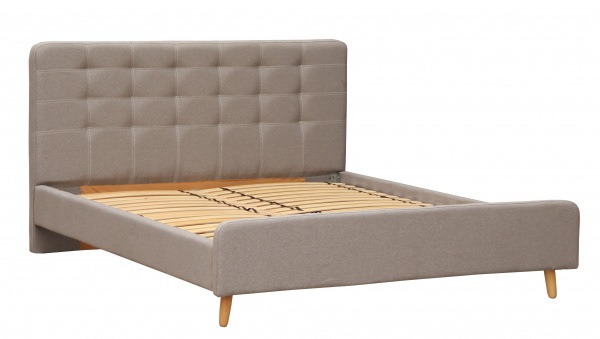 Кровать Берегиня Даллас светло-серый 160x200 см 