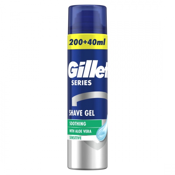 Гель для бритья Gillette Series для чувствительной кожи с алоэ вера 240 мл