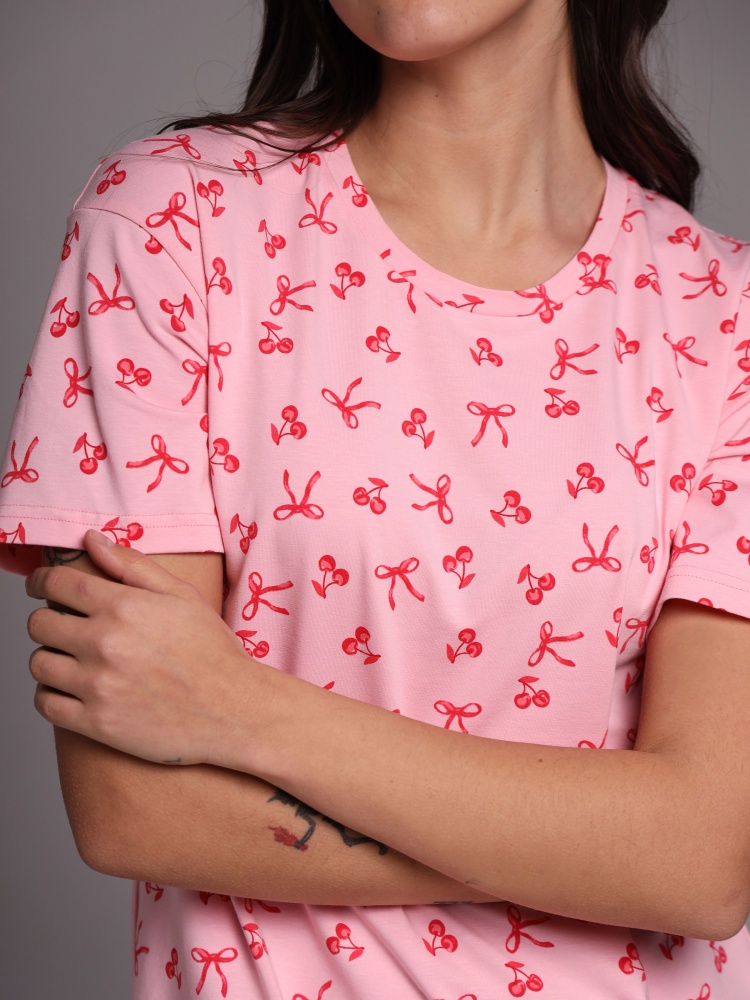 Рубашка German Volf cherry bow р.XL розовый