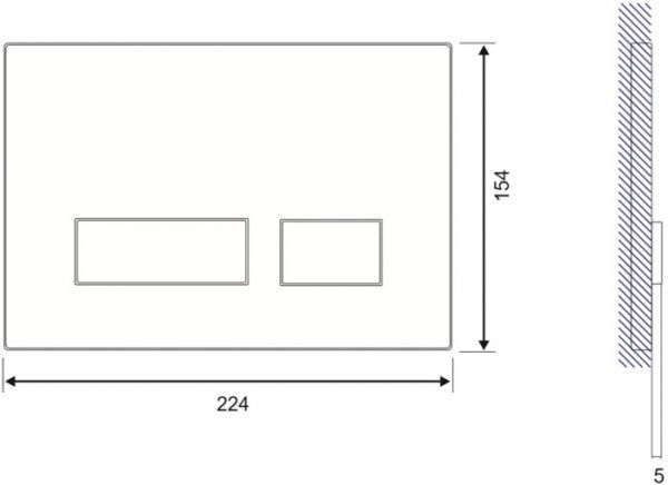 Кнопка смыва Cersanit Movi стекло черное S97-013