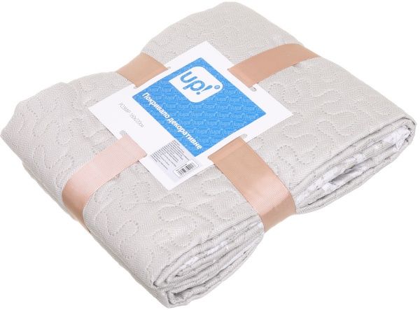 Покрывало Леванто 160x220 см UP! (Underprice) бежевый с белым 