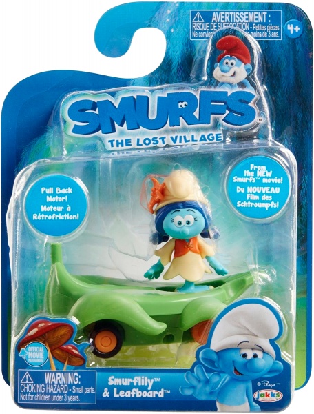 Игрушка Jakks Pacific инерционная Smurfs Smurflily on Leafboard в блистере 30877 (30872) 