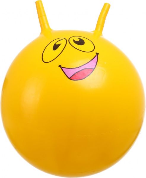 М'яч стрибунець надувний з ріжками посмішка KH4-03/Yell