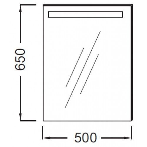 Зеркало со встроенной подсветкой Jacob Delafon EB1410-NF Ш-50 см 