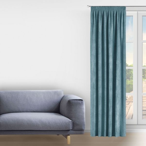 Штора Avrora 200x285 см темно-блакитний Decora textile