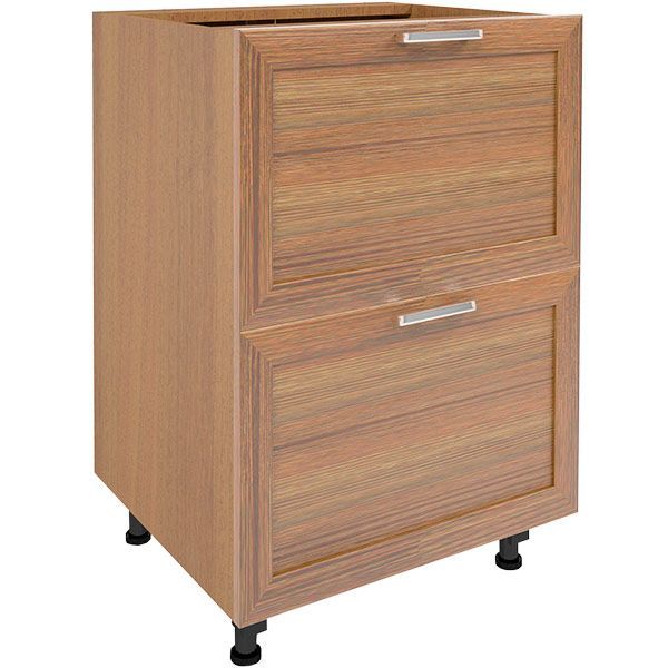 Тумба нижня МС Дуб родос Ням-2 60/82/52 з двома метабоксами горіх лісовий рамковий Грейд