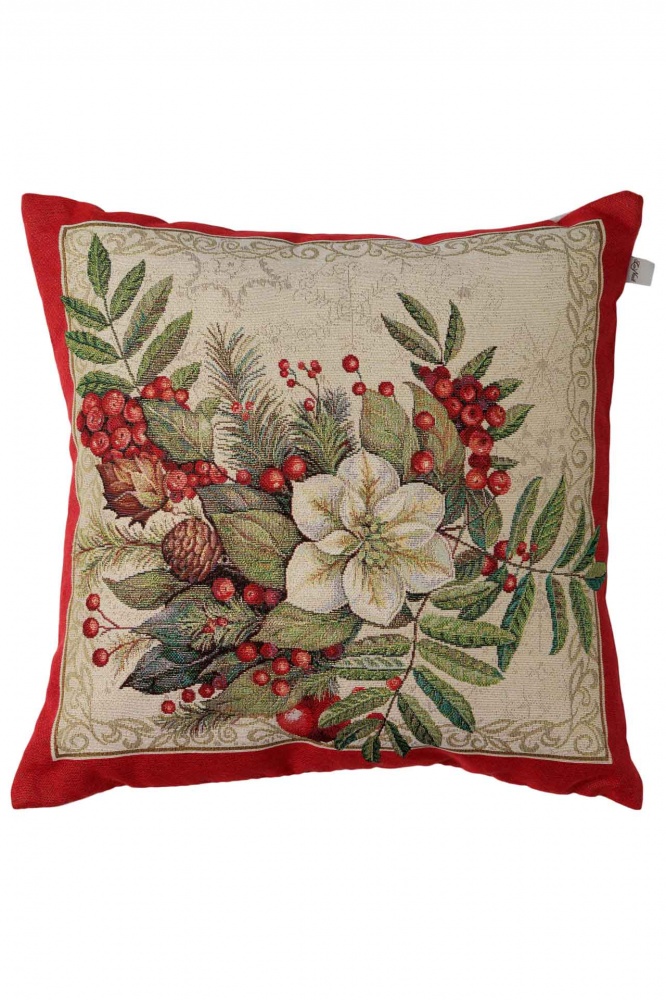 Подушка декоративная Рождественский букет 45x45 см La Nuit