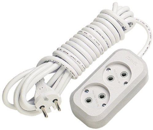 Удлинитель Makel без заземления 2 гн. белый 5 м MGP104 