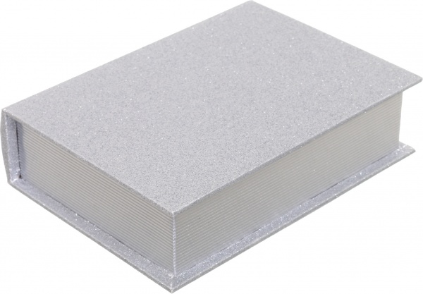 Шкатулка-книга Шик 30х22х7,5 см серебряная