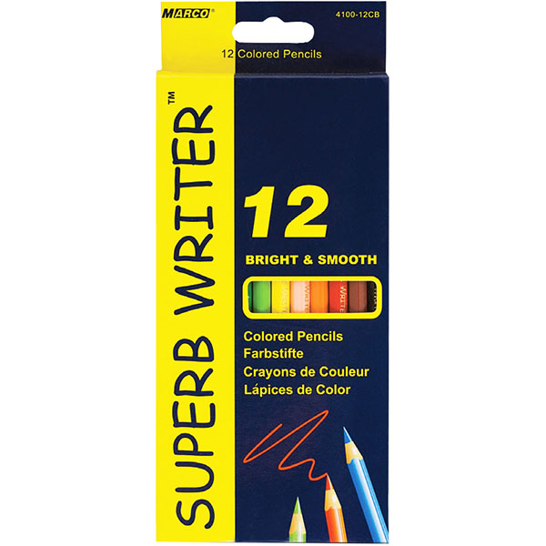 Олівці кольорові Superb Writer 4100-12CB 12 шт. Marco
