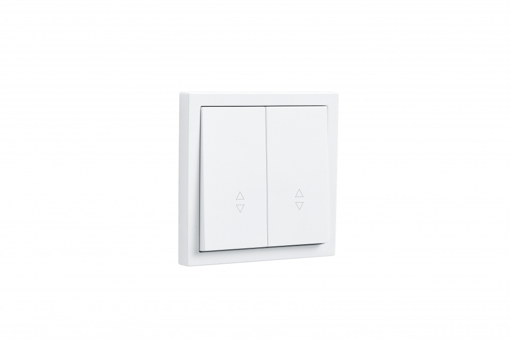 Механізм вимикача прохідний двоклавішний HausMark Juna білий матовий 7041-0988-106QC