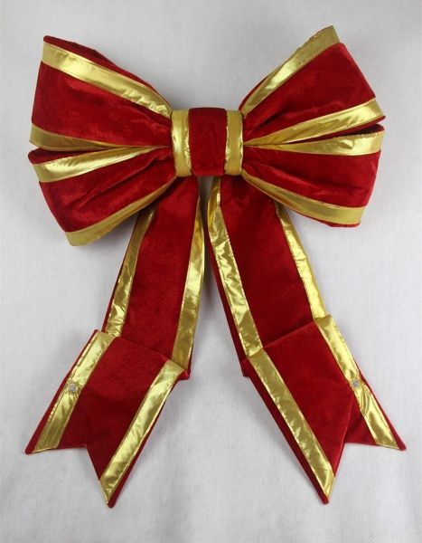 Декорация новогодняя Бант червоно-золотий 60 см HG24-81237 