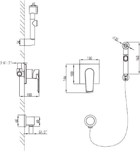 Душевой набор Imprese Vyskov VR15340Z-BT