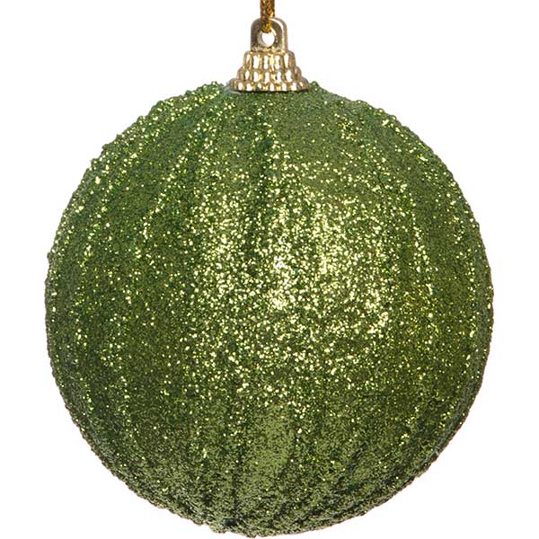 Шарик новогодний Полоска SDA1080GR 80 мм