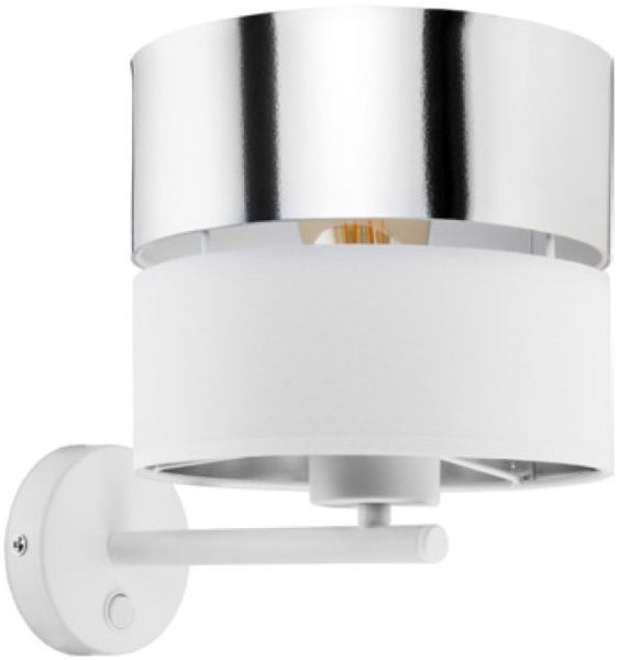 Бра TK Lighting Hilton 1x60 Вт E27 белый/серебро 4175 