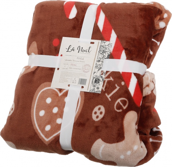 Плед New year 150x200 см коричневый La Nuit 