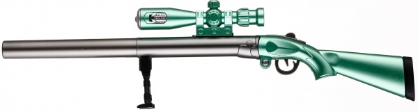 Ручка гелевая Винтовка зеленая чернила синие 