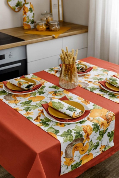 Скатертина Гарбузова 132x220 см помаранчевий Прованс 