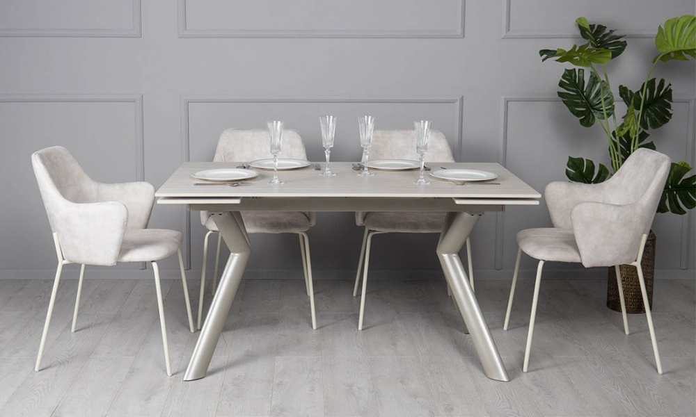 Стол Давон 1400х800х750 шампань/бежевый