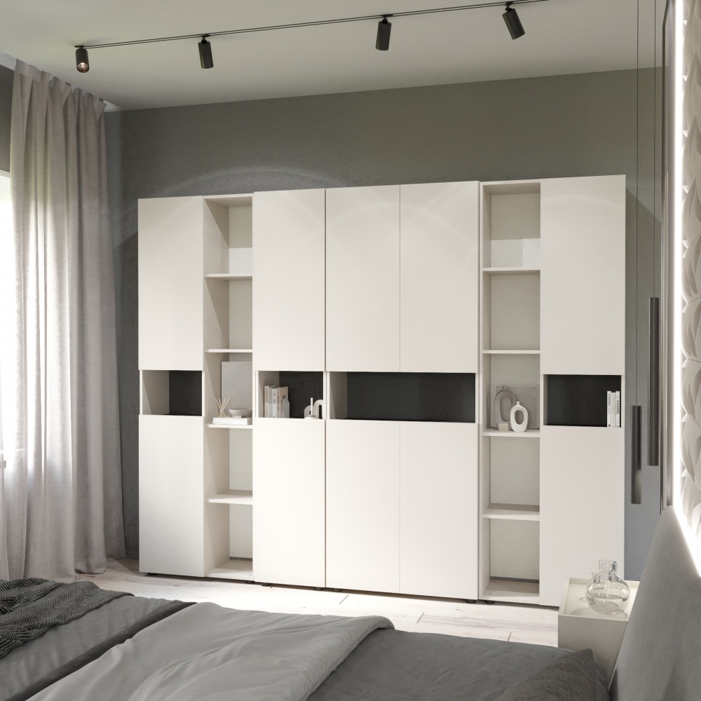 Шафа Metkas Home MB003U 2д ЛДСП 2130х400х350 мм кашемір / дуб артізан / кашемір