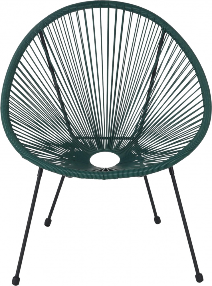 Крісло ротангове Indigo кругле 75,5х72х85 см зелений