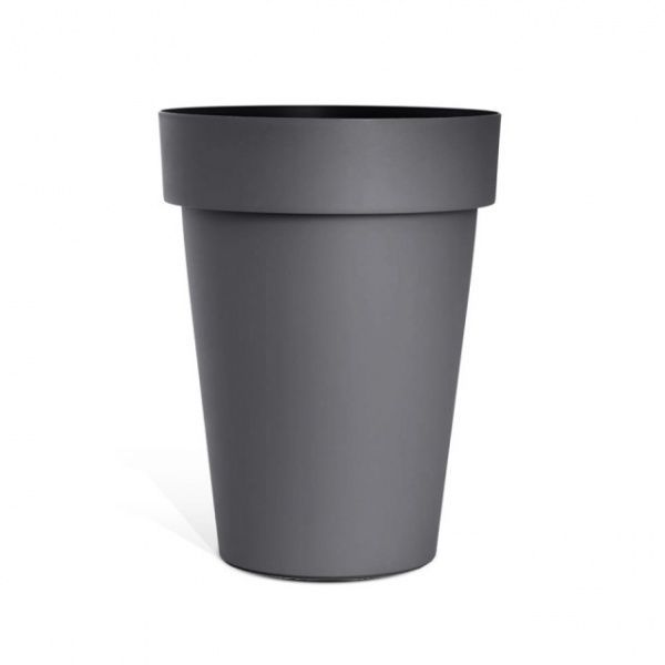 Горшок пластиковый Мелроуз 40x50x40 см круглый 40л антрацит 