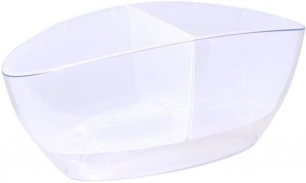 Кашпо пластикове Алеана Орхідея овальний малиновий/прозорий (115050) 