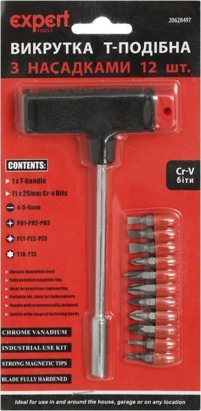 Викрутка Expert Tools з набором насадок ET-70061