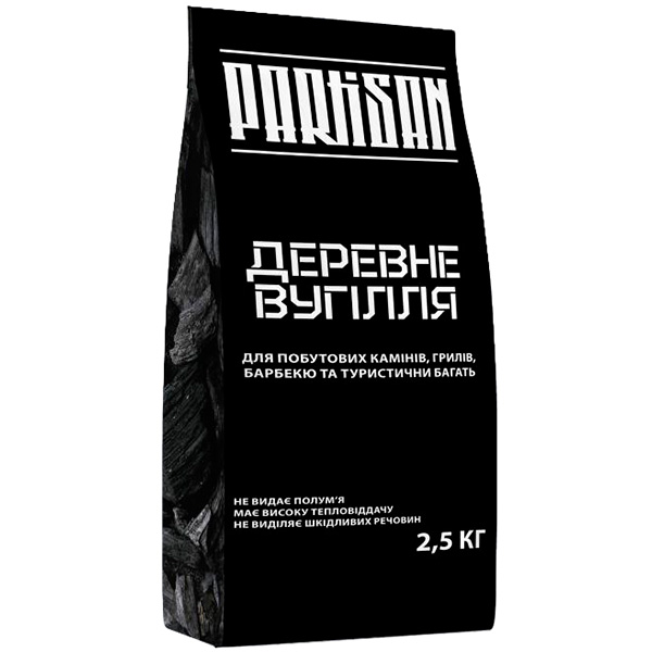 Уголь древесный Partisan 2,5 кг