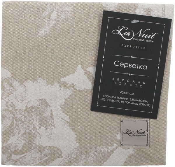 Серветка La Nuit Версаль золото 40x40 см різнокольоровий 