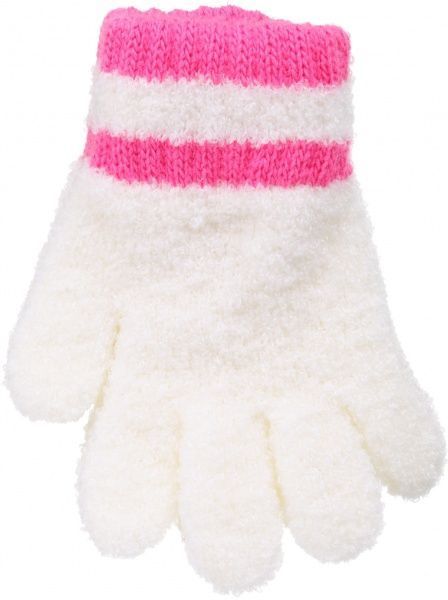 Варежки ДАЙС Puchatki р.14 белый с розовым 13830200 