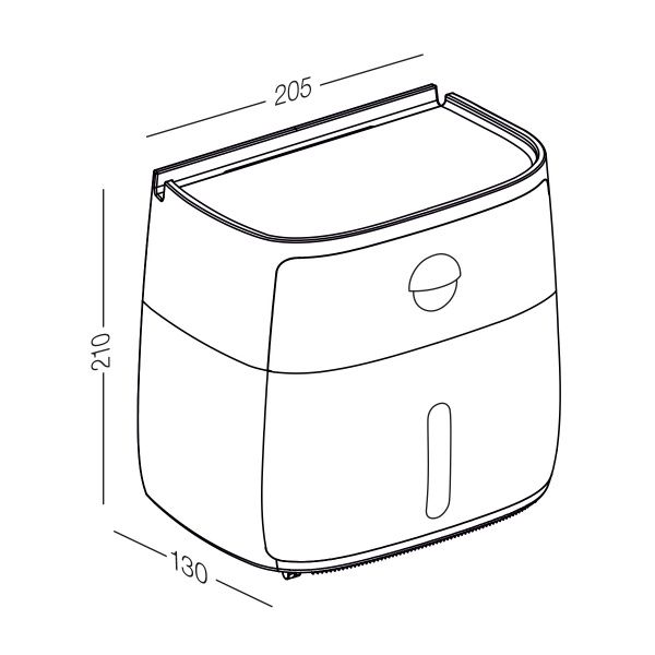 Держатель для туалетной бумаги MVM BP-16 белый/черный