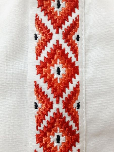 Вышиванка для мальчиков Эдельвика 151-20/09 с красной вышивкой р.152 белый 