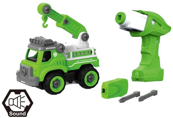 Ігровий набір DIY Spatial Creativity Конструктор Будівельний кран з електричним двигуном CJ-1365129