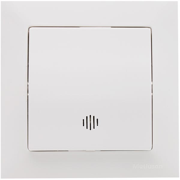 Выключатель одинарный с подсветкой Mutlusan Candela белый