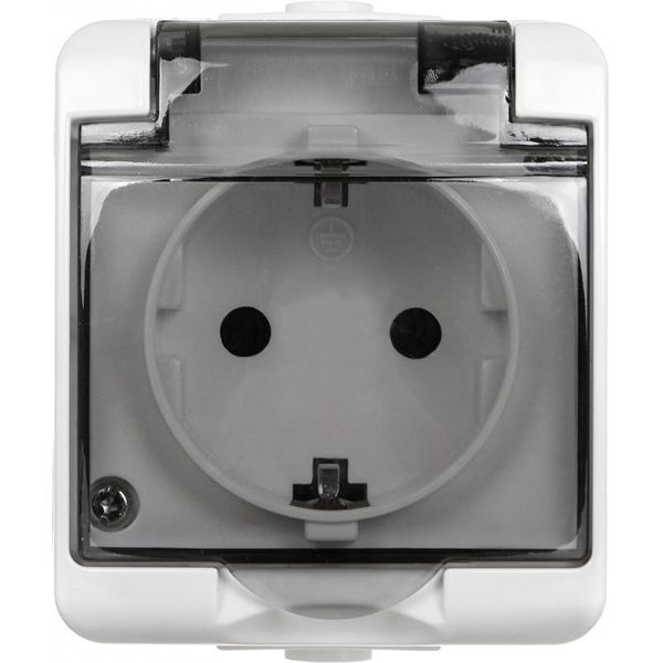 Розетка із заземленням HausMark Gardena без шторок білий HSN-SCP.H2C44G1WGC-WH