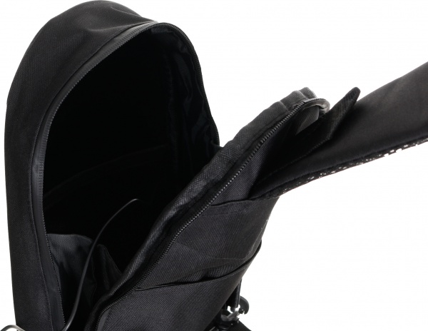 Сумка через плечо Панцирь черный камуфляж