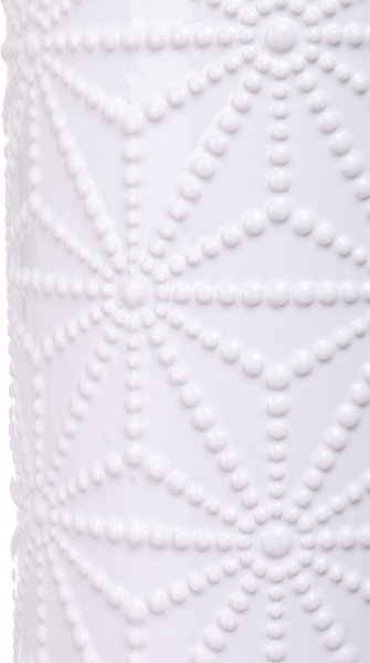 Ваза керамічна біла Ornament 14,5x14,5x32,2 см