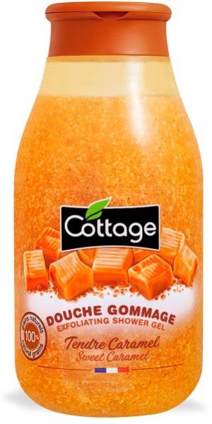 Набір подарунковий для жінок Cottage Молочко для душа Маракуя + Гель-ексфаліант Солодка карамель 250x270 мл (936182)
