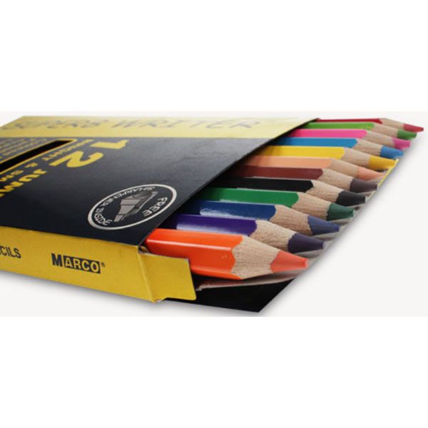 Олівці кольорові Superb Writer Jumbo 4400-12CB 12 шт. з чинкою Marco