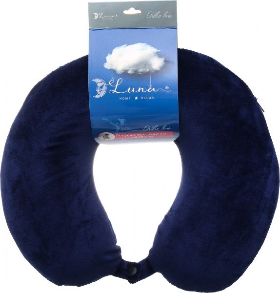 Подушка 30х30х9 см синя Luna