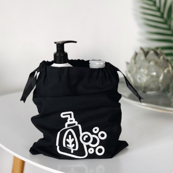 Органайзер текстильний Organize M-soap Soap бавовняний для косметики чорний 200x300 мм