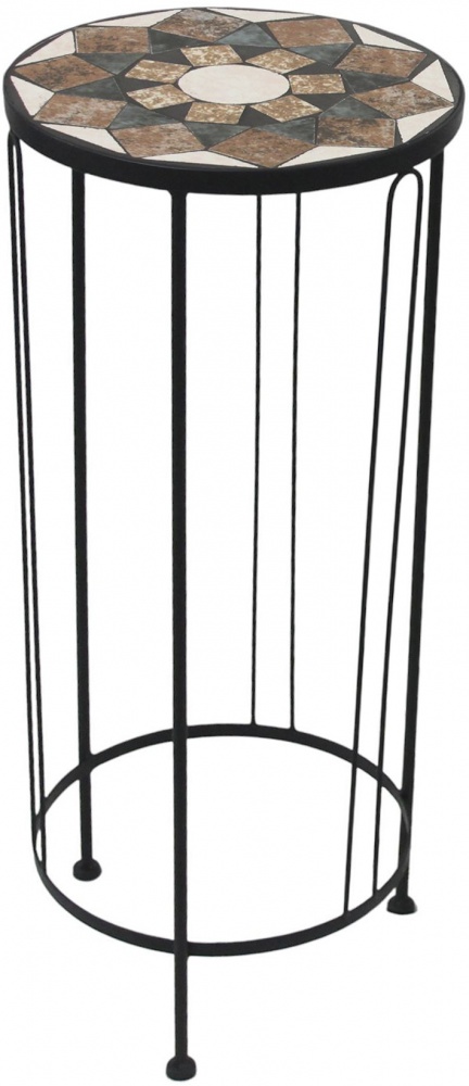 Підставка для квітів одинарна метал мозаїка круг L JF232245-1-1 300x700 см коричневий