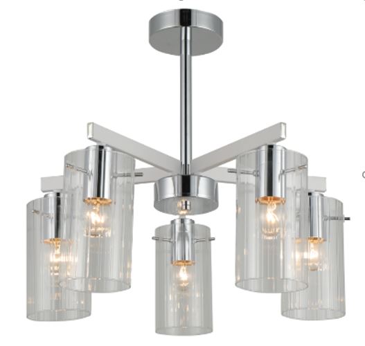 Люстра Sensio Nim 5x40 Вт E27 хром LS-74642/5S-E2740W