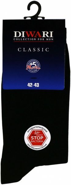 Шкарпетки Diwari CLASSIC 000 антибактеріальні р. 27 чорний 