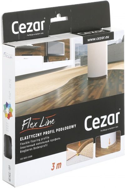 Профиль Flex Line 109 Cezar гладкий скрытый крепеж 40x3000 мм венге 