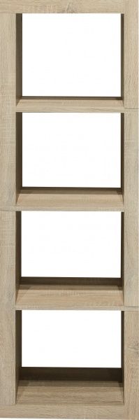 Полиця книжкова Inteo Кубус МІКС 1х4 438x1500x290 мм дуб сонома 
